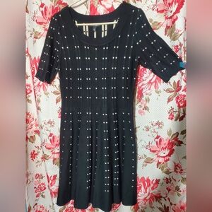 Roz & Ali Black Dress with White Dots